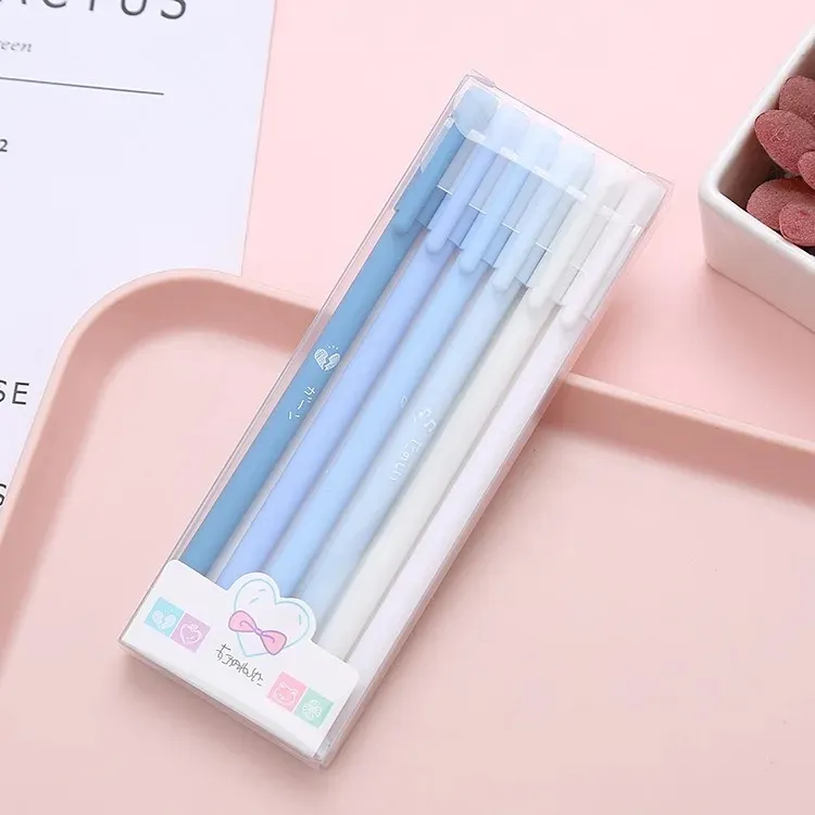[2464-BLUE] Black Ink Gel Pens- أقلام جل حبر أسود (Blue)