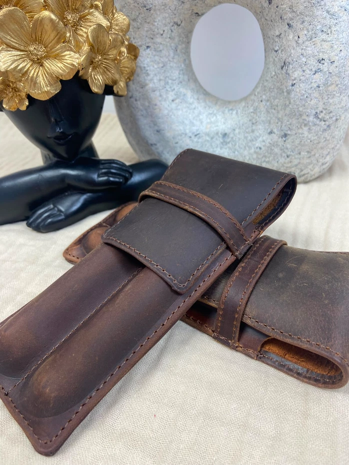 Pen Case Sample - 2 pcs size no logo -جراب جلد لالقلام