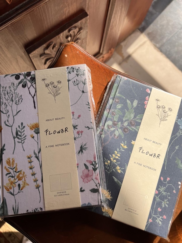 Fabric Floral Journal - مفكرة الأزهار القماش
