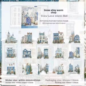15 Stickers/Pack: Small town moments series - ستيكرز البيوت والمباني