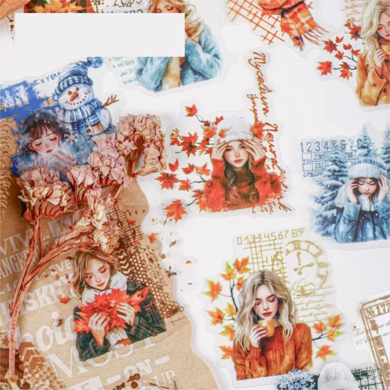 16 Stickers/Pack Winter Warmth Collection Winter Character - ستيكرز فتيات في الشتاء