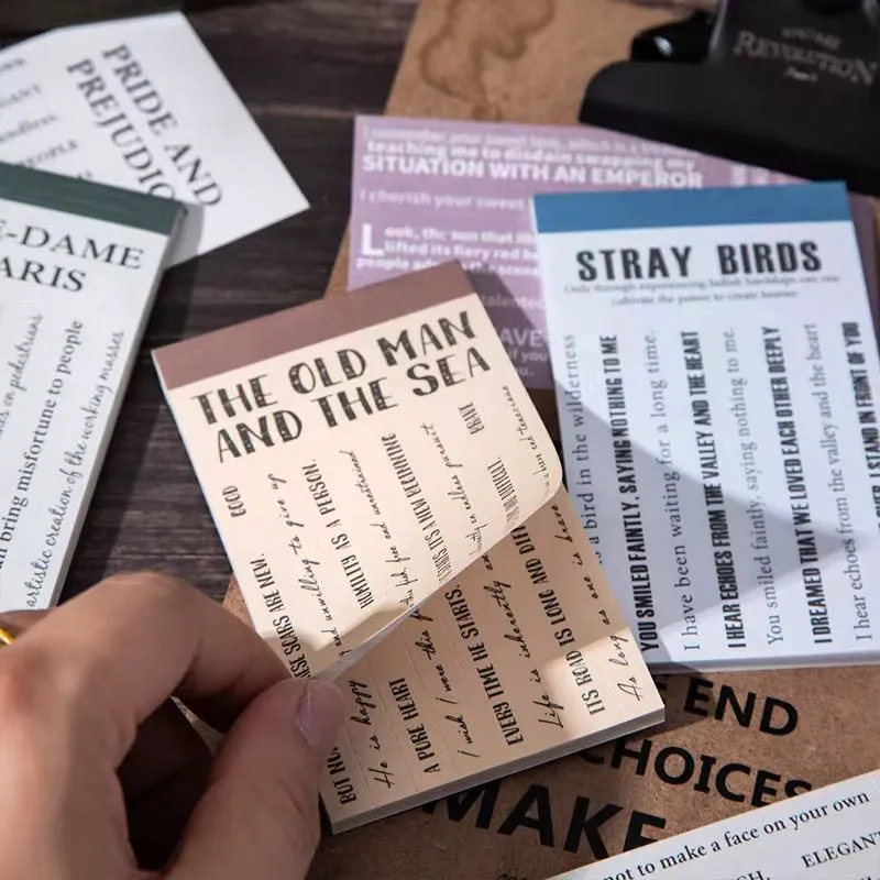 30 Sticky Notes/Pack Book Whispers Series Creative Collage Text