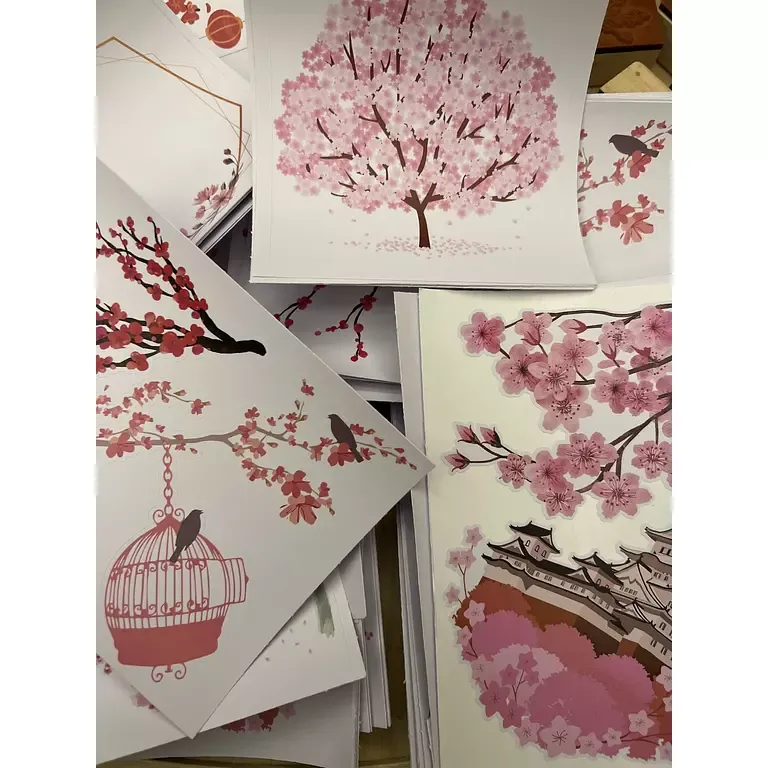 Cherry Blossoms Stickers Pack - ستيكرز زهرة الكرز اليابانية