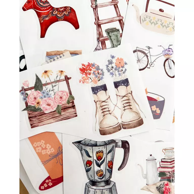 Teacups Stickers Pack - ملصقات أكواب الشاي