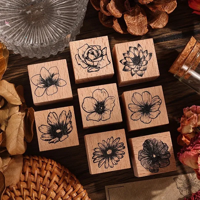 [3261-GESANG] Flower Ink Stamps – اختام حبر لاشكال زهور (1. Gesang)